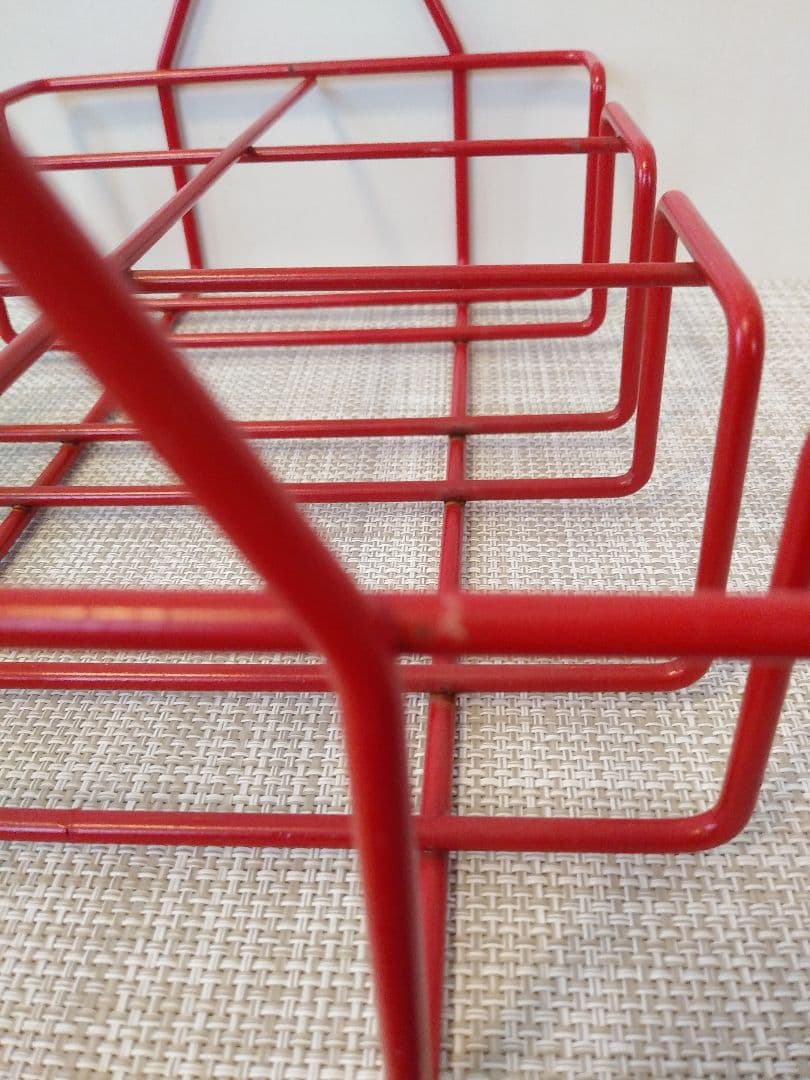 最終価格！ グラスキャディー　ワイヤーラック　赤色