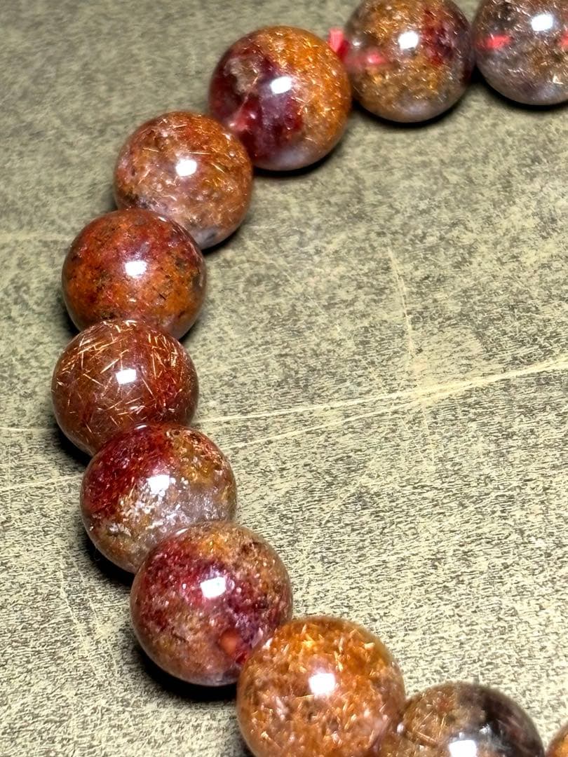 【超希少】　ガーデンルチルクォーツブレスレット約10㎜（新品未使用）高品質　金運