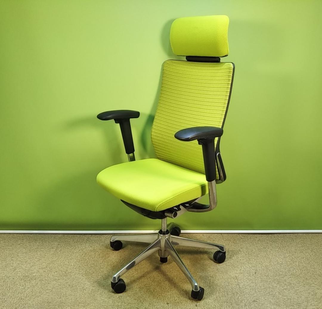 ah　オカムラ　コーラル　ライムグリーン　2018年 エクストラハイバック 中古