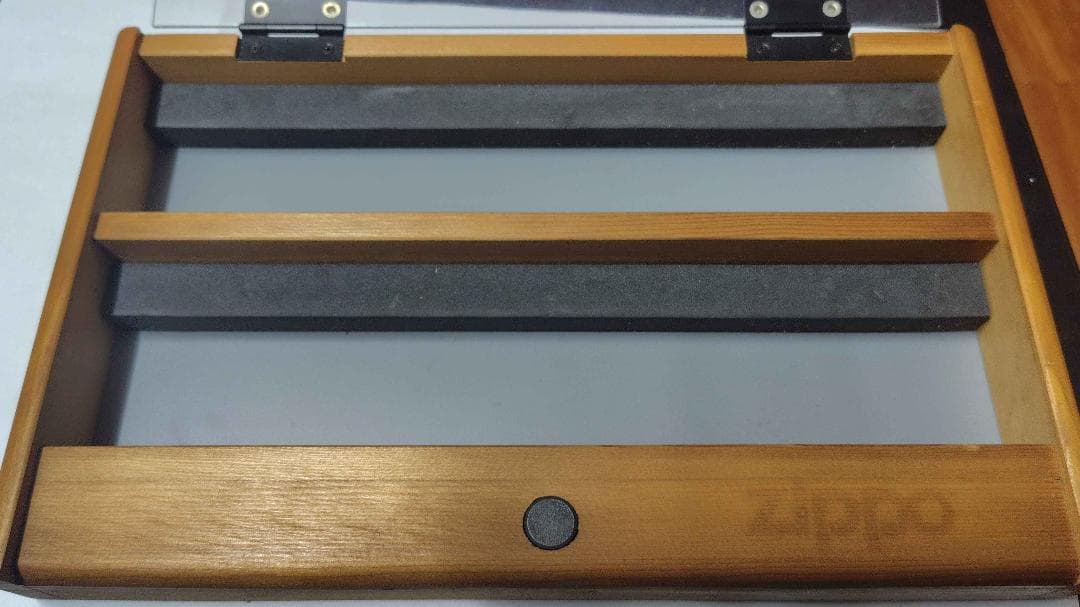 【純正廃盤】ZIPPO木製ディスプレイケースクリア版2段 25年前購入