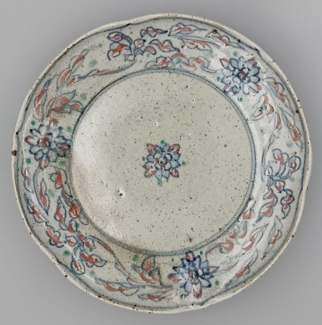 イムサエム 高台皿 器 色絵 現代作家