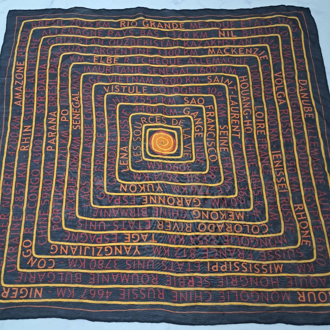 t*3様 20251021　HERMES　エルメス　スカーフ　生命の源　ブラック