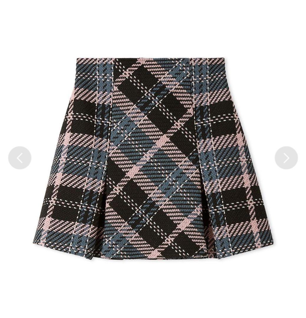 スナイデル ロービングチェックミニスカート BLK 0