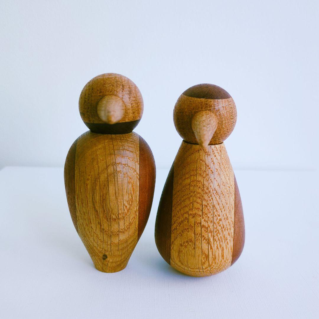 デンマーク ビンテージ 木製 置物 2個セット