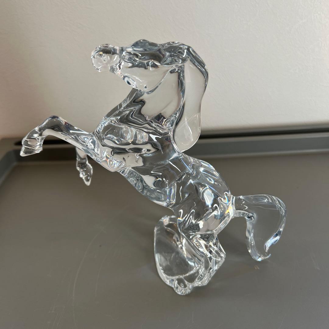【新品同様】Baccarat バカラ いななく馬　箱付き　オブジェ