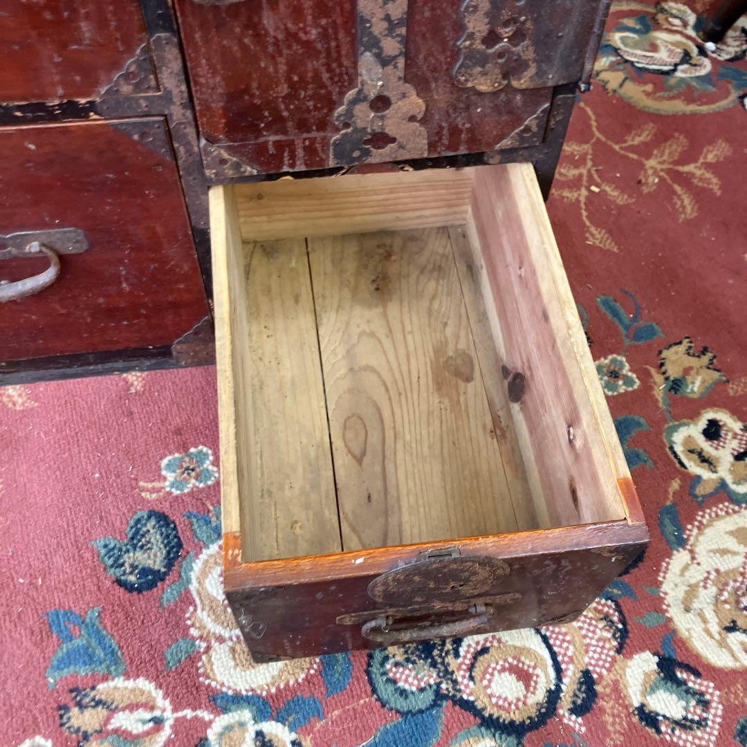 昭和レトロ 古家具 仙台箪笥 4段9杯 引き出し箪笥 和箪笥 ビンテージ 骨董