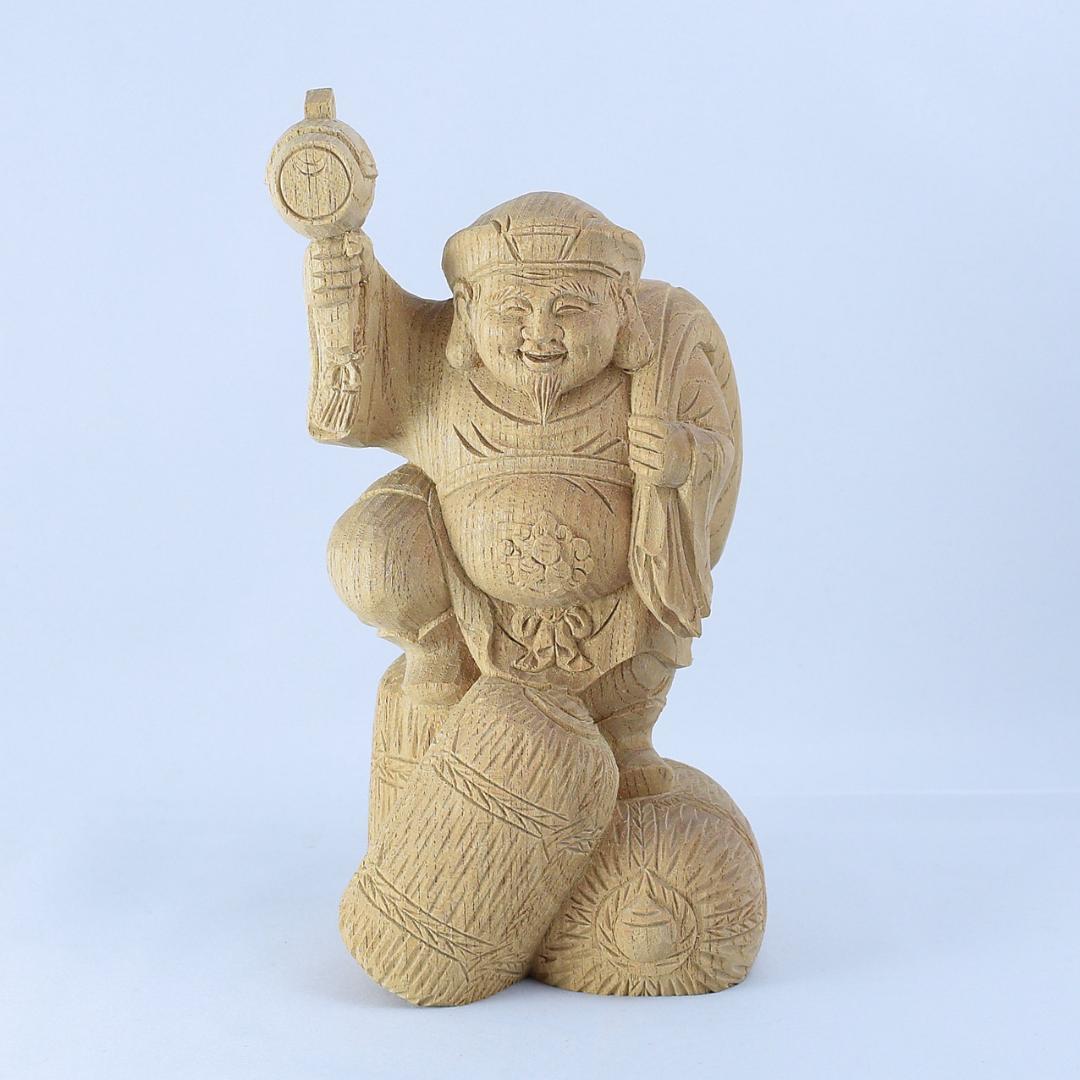 欅　三俵大黒　20ｃｍ　仏像 #014