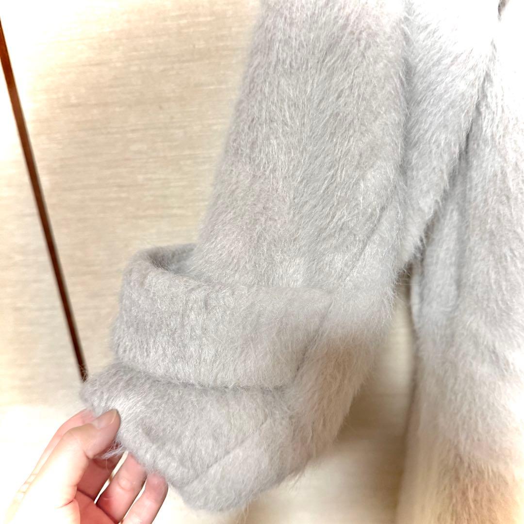 ♡SNIDEL♡ブローチ付きシャギーロングコート