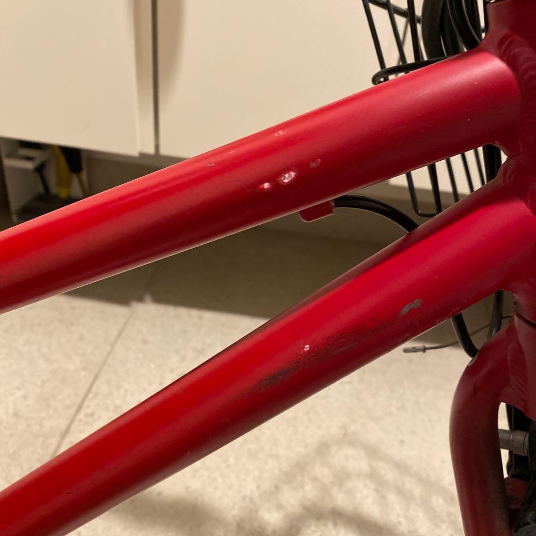 子供用自転車 赤 バスケット付き