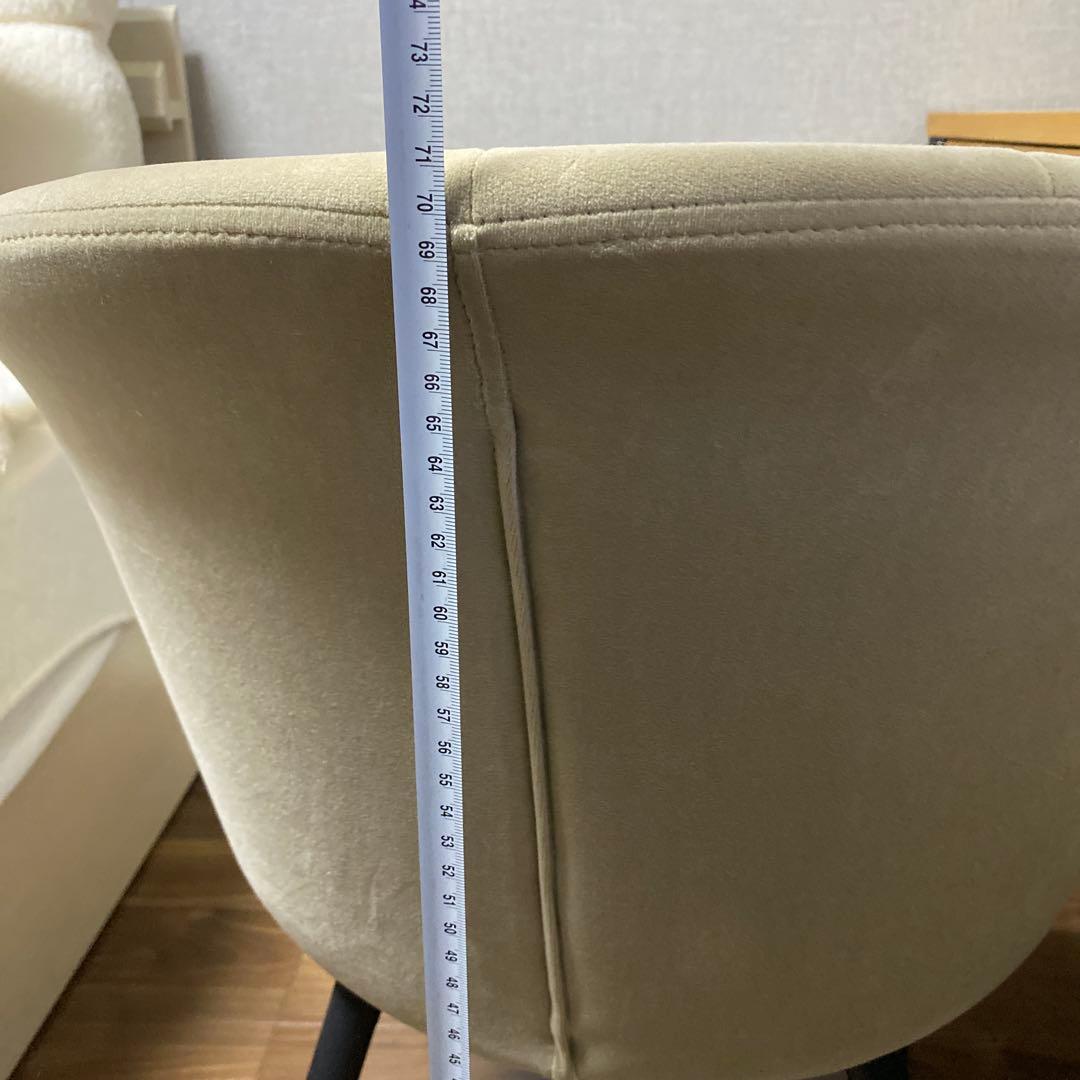 ♡インテリア♡ベージュ ベルベット バケットシート 椅子