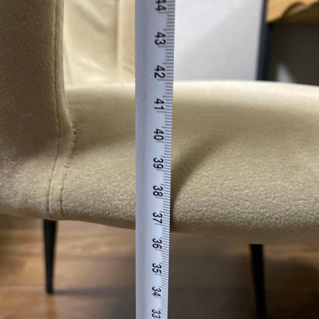 ♡インテリア♡ベージュ ベルベット バケットシート 椅子