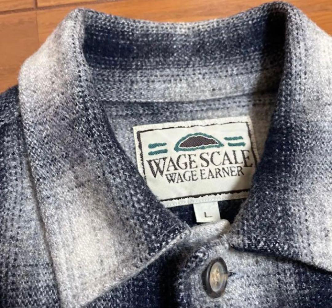 【入手困難】オンブレチェック90s 肉厚　ヘビーネルシャツ　ウール　ヴィンテージ