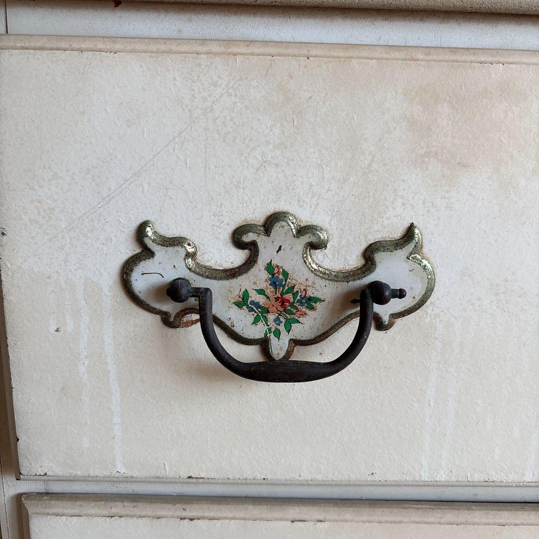 北欧　アンティーク　シャビーシック　チェスト　飾り棚　白家具　フレンチシャビー