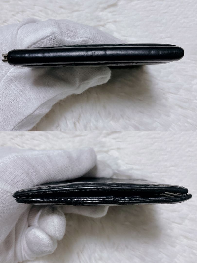 ⭐︎希少⭐︎グッチ マネークリップ 札入れ 財布 シマレザー GG柄 ブラック ロゴ