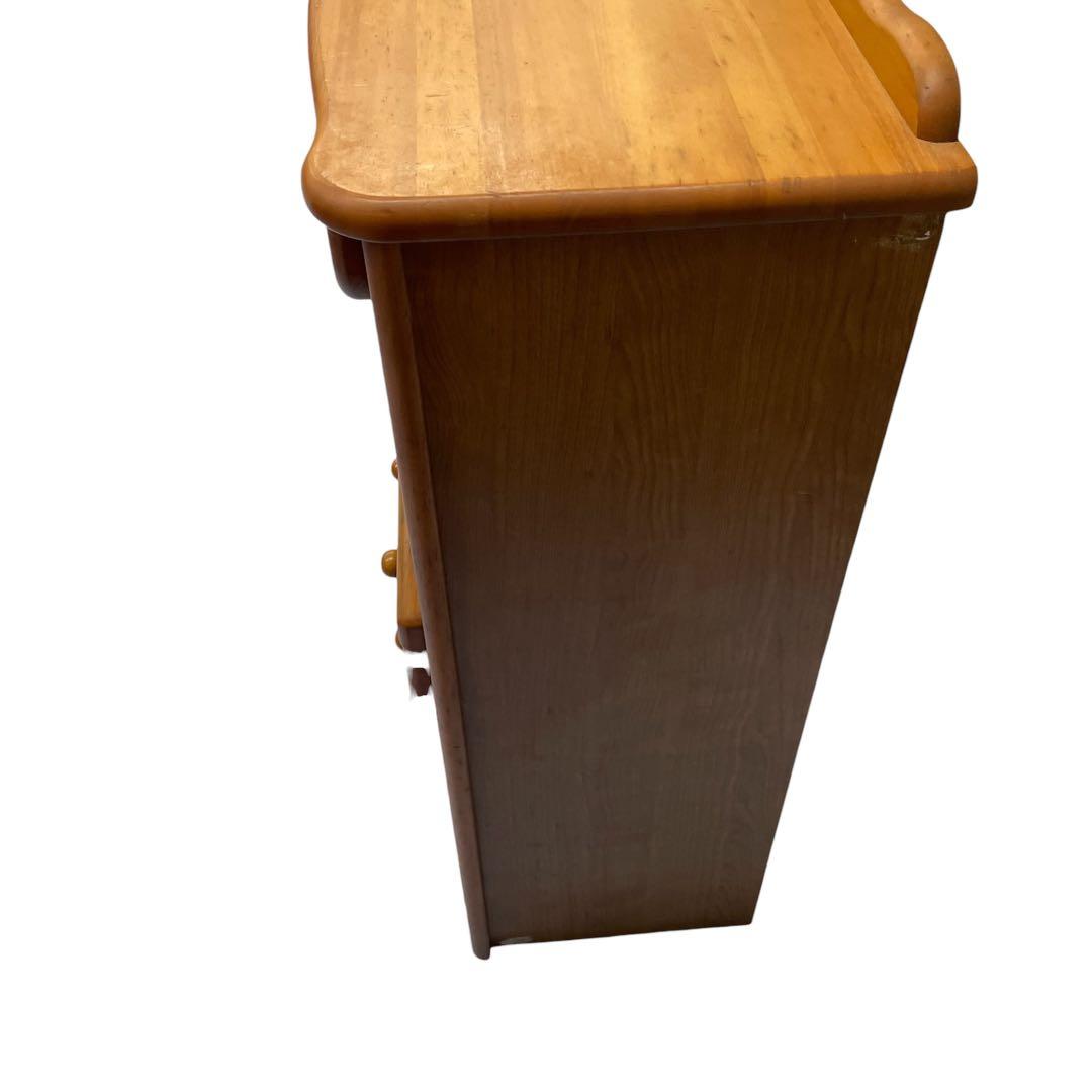 カントリー家具　木製キャビネット 4引き出し 1扉　電話台　花台　チェスト