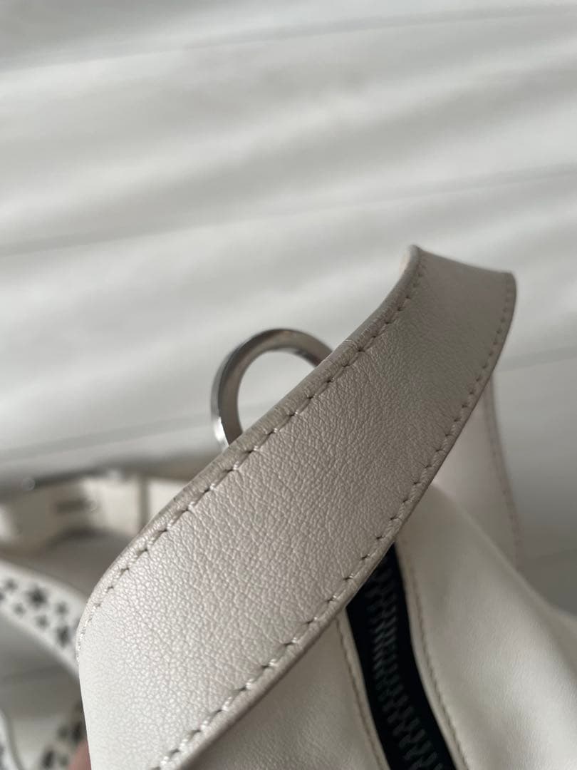 ジミーチュウ フィッツロイ バッグパック リュック スタースタッズ 白 レザー