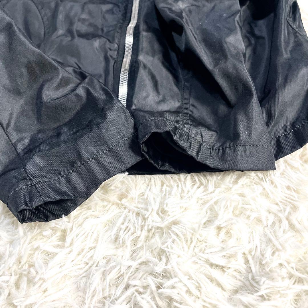 PRADA プラダ　レザー　ナイロン　ジャケット　ブラック　黒　サイズM