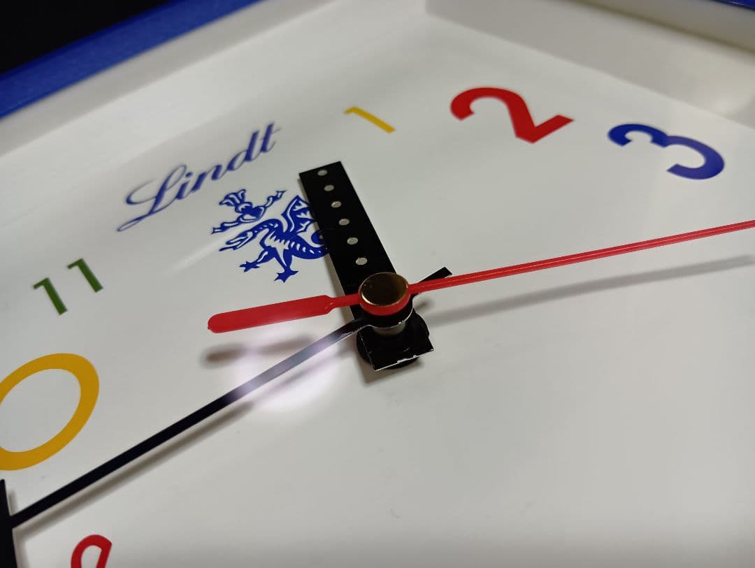 リンツ　非売品　ノベルティ　ブルー　ポストモダン　ウォールクロック　壁掛け時計