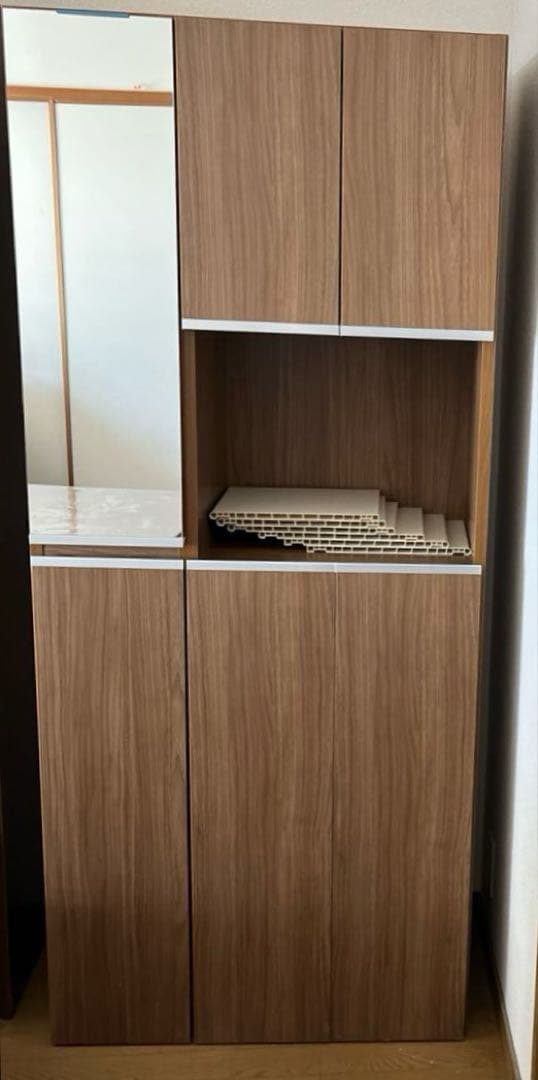 鏡付シューズボックス