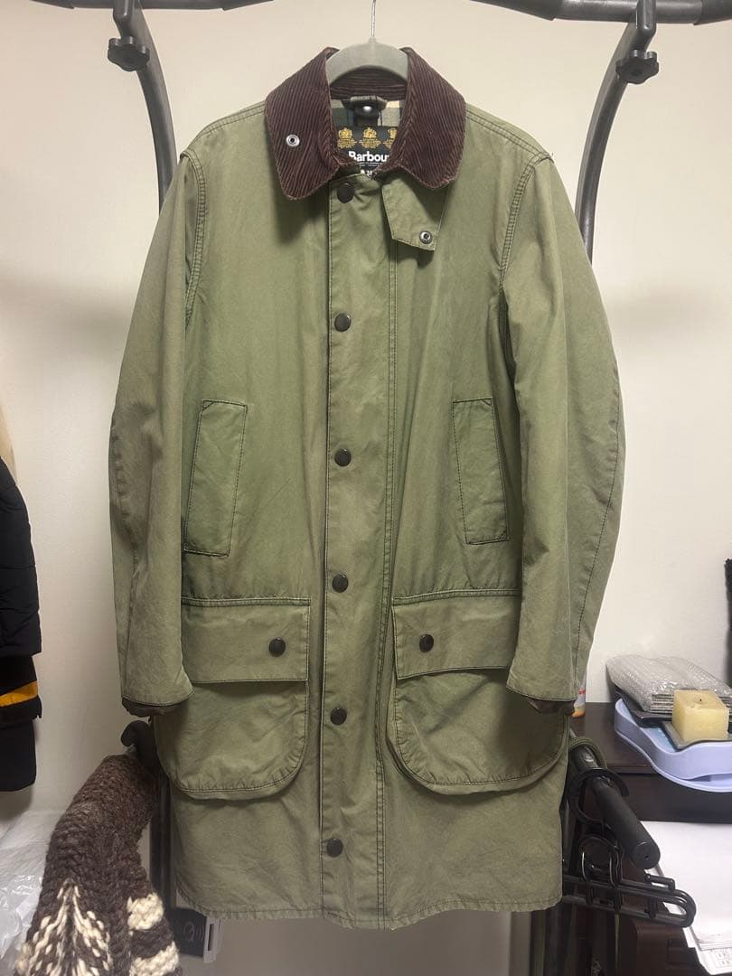 美品 英国製バブアー ボーダー Barbour border SL36 セージ