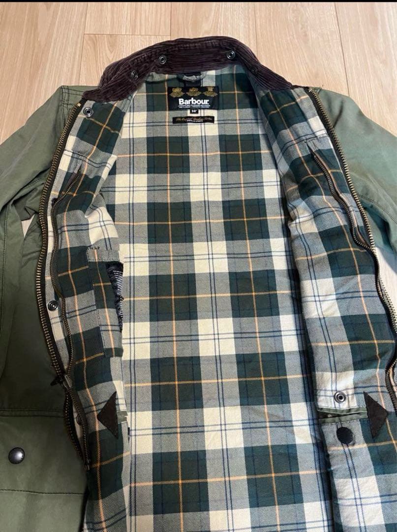 美品 英国製バブアー ボーダー Barbour border SL36 セージ