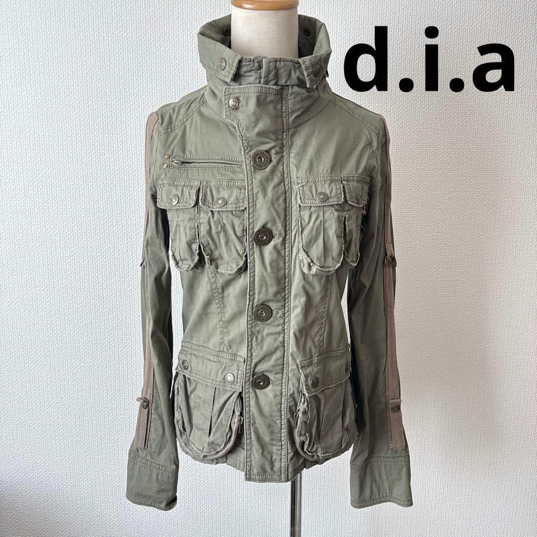 リ*ア様 d.i.a ダイヤ　美品　カーキ　ミリタリージャケット 平成ギャル　ア