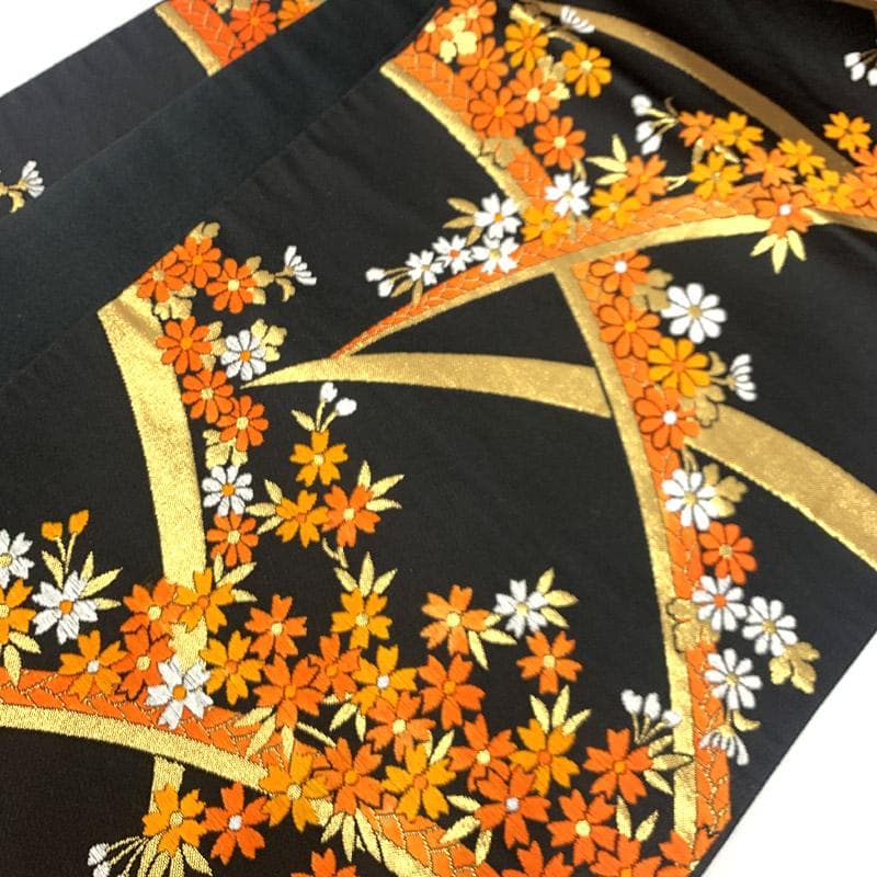 510ag7■七五三 七歳 女児 着物&袋帯&長襦袢 御所車 トール■美品