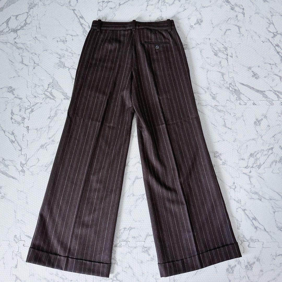 RALPH LAUREN ストライプ スーツ セットアップ ブラウン カシミア
