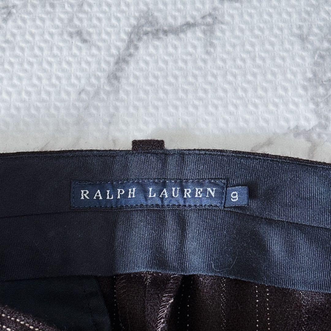 RALPH LAUREN ストライプ スーツ セットアップ ブラウン カシミア