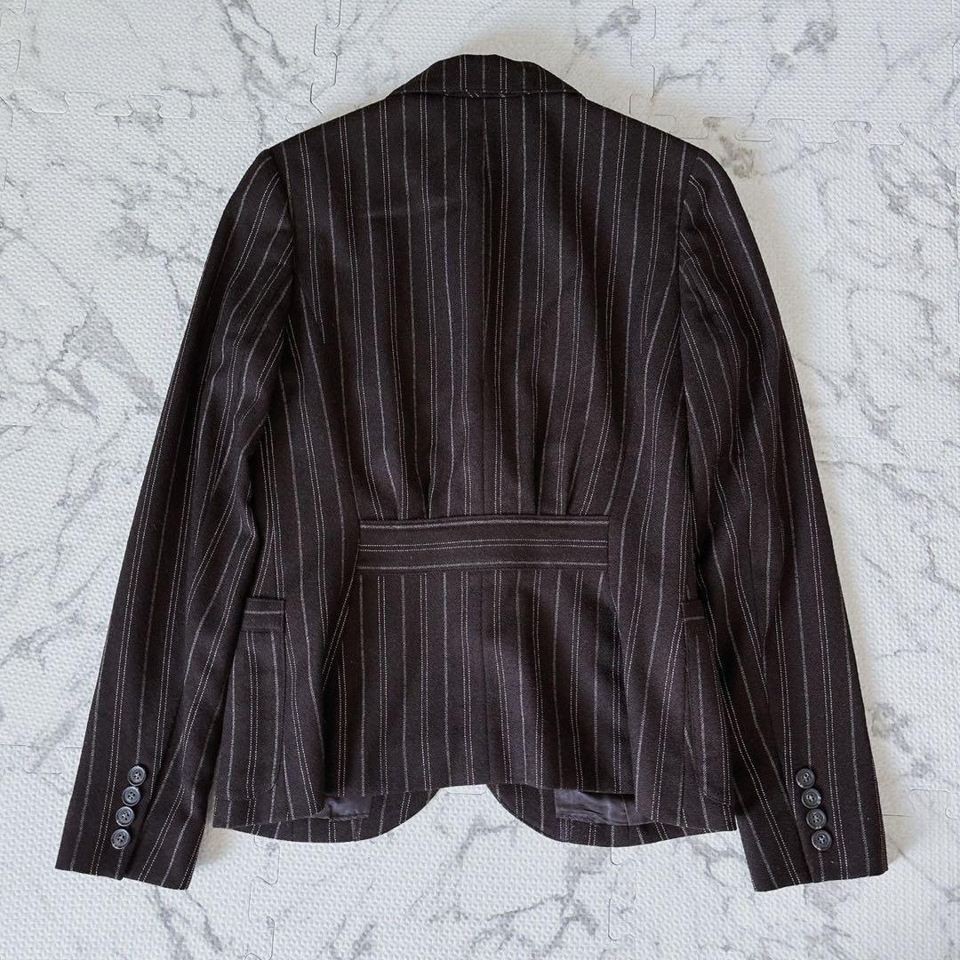 RALPH LAUREN ストライプ スーツ セットアップ ブラウン カシミア