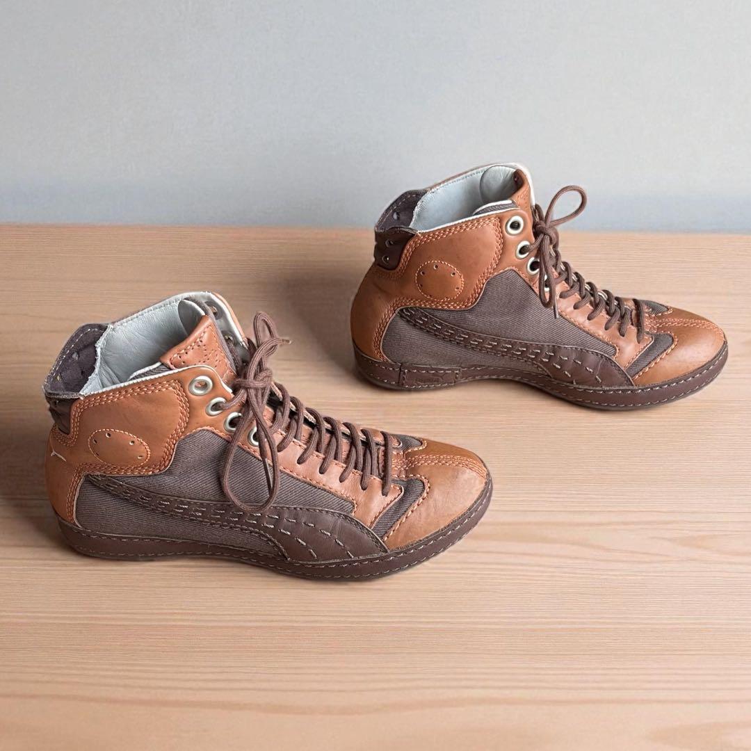 PUMA 2005 テイヤス レトロ ハイカットスニーカー 本革 24.5 希少