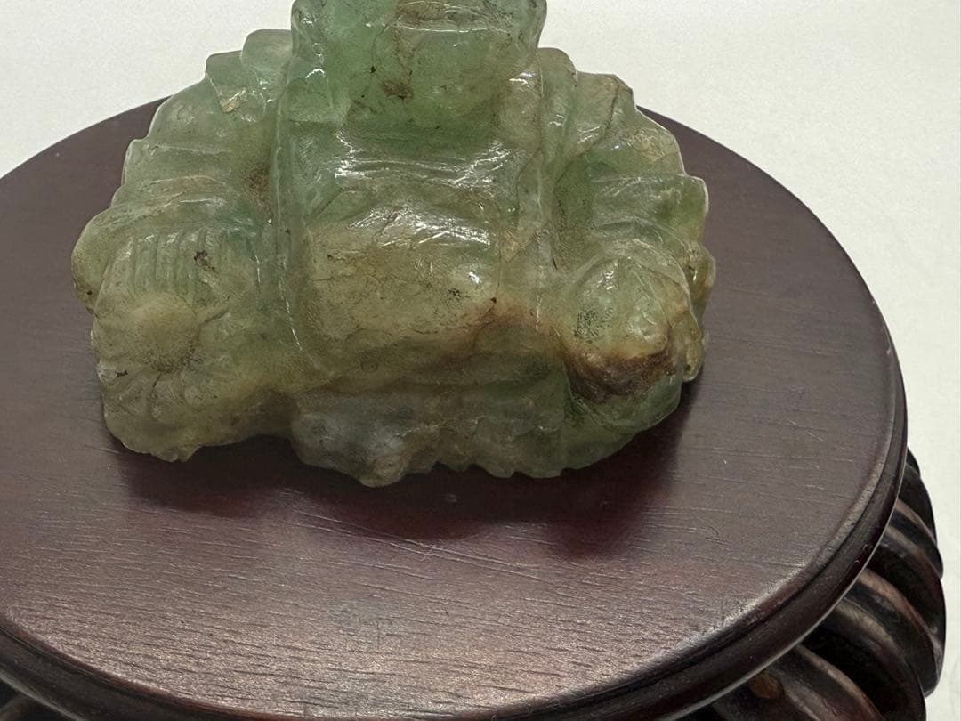 翡翠　布袋　置物　重さ約262g 送料込み251011