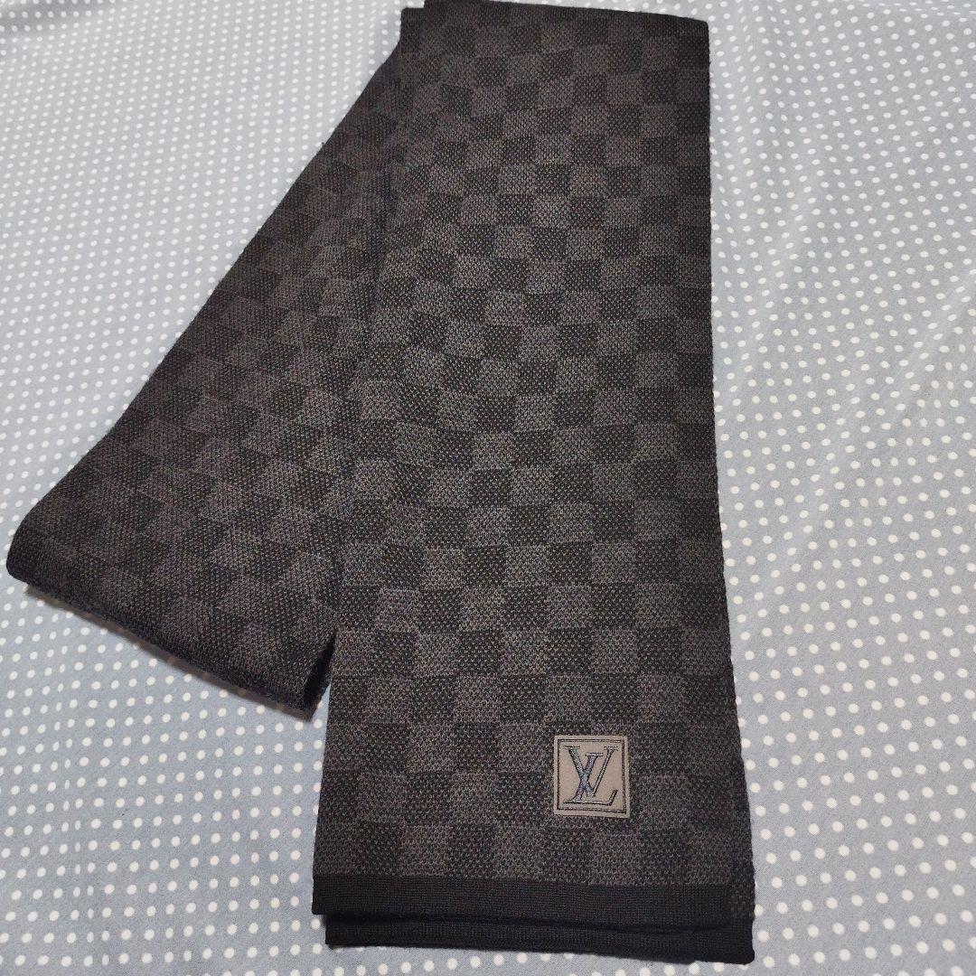 LOUIS VUITTONルイヴィトン マフラー ダミエ ウール100%