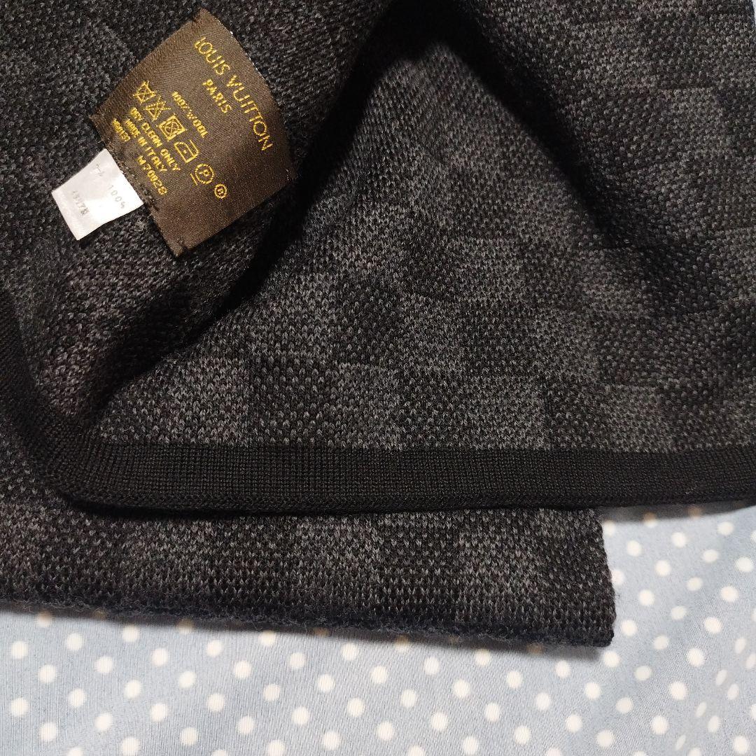 LOUIS VUITTONルイヴィトン マフラー ダミエ ウール100%