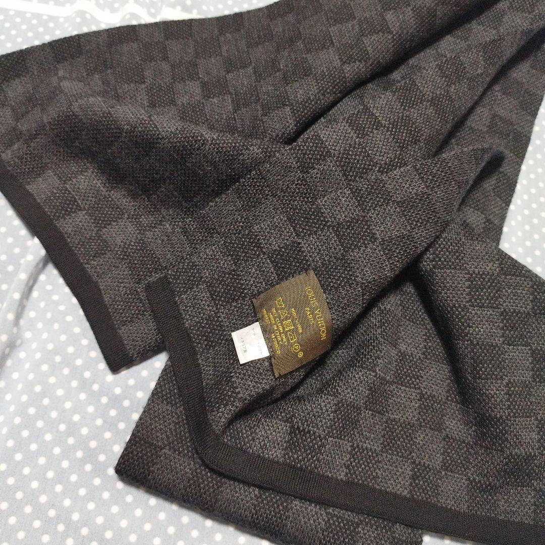 LOUIS VUITTONルイヴィトン マフラー ダミエ ウール100%