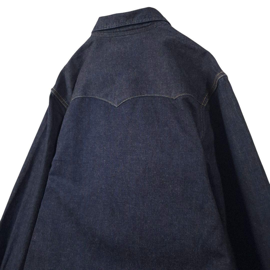 ​極美品 RRL ダブルアールエル デニムシャツ ウエスタン 一つ星タグ 濃紺M