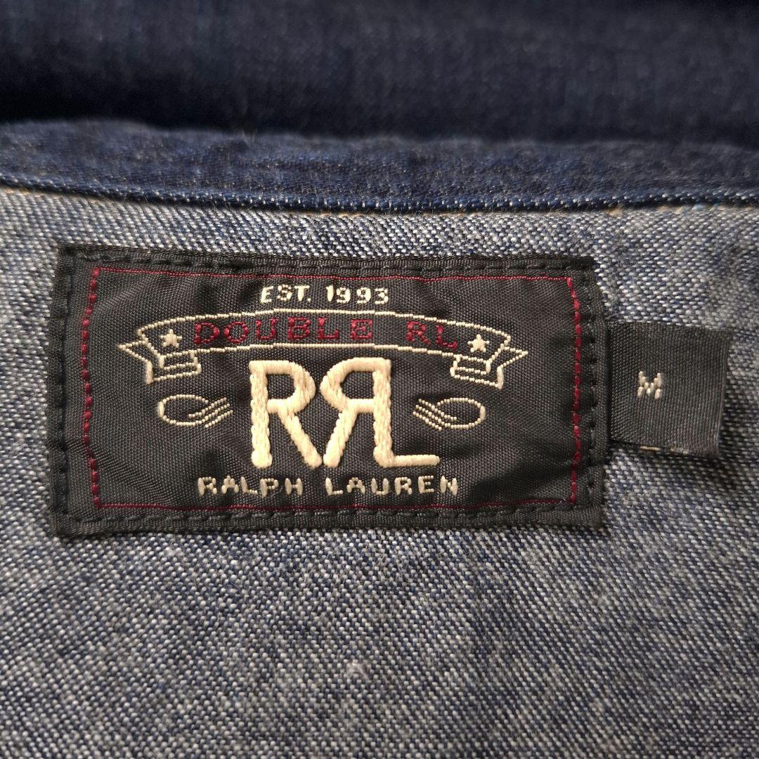​極美品 RRL ダブルアールエル デニムシャツ ウエスタン 一つ星タグ 濃紺M