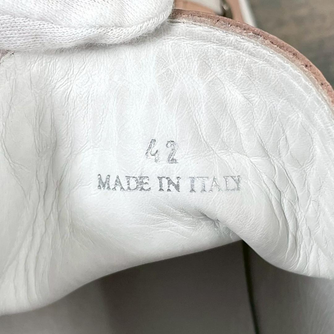 着用2回 JIMMY CHOO スタッズ レザー ハイカットスニーカー 42