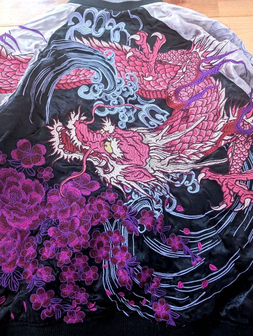 絡繰魂 カラクリダマシイ 和柄 総刺繍 リバーシブル ジャケット 粋 龍神降臨