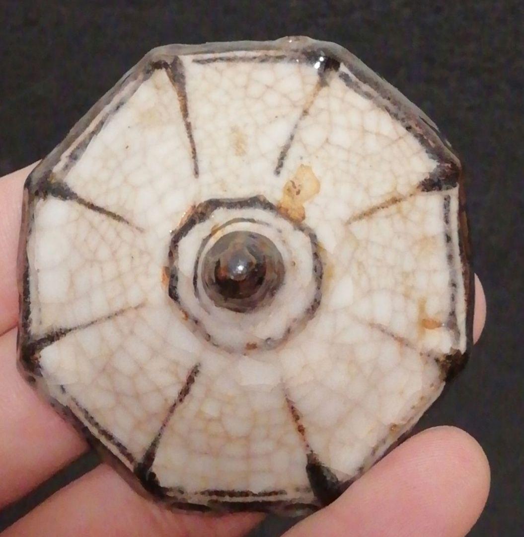 有隣斎書付　志野焼　圓堂　香合　共箱　共布　茶道具