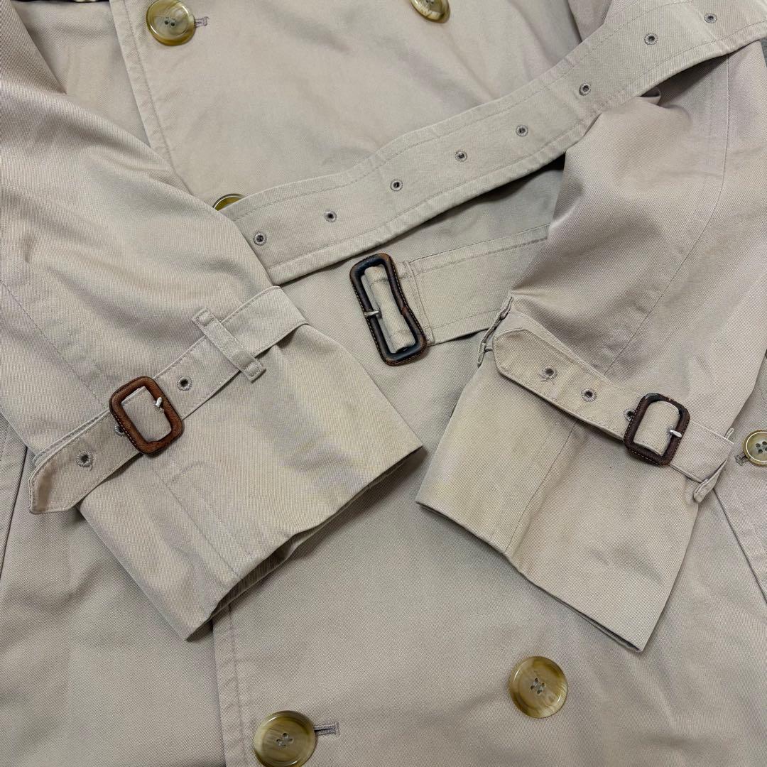 【美品】バーバリー トレンチコート ダブル ノバチェック ベージュ ベルト付き