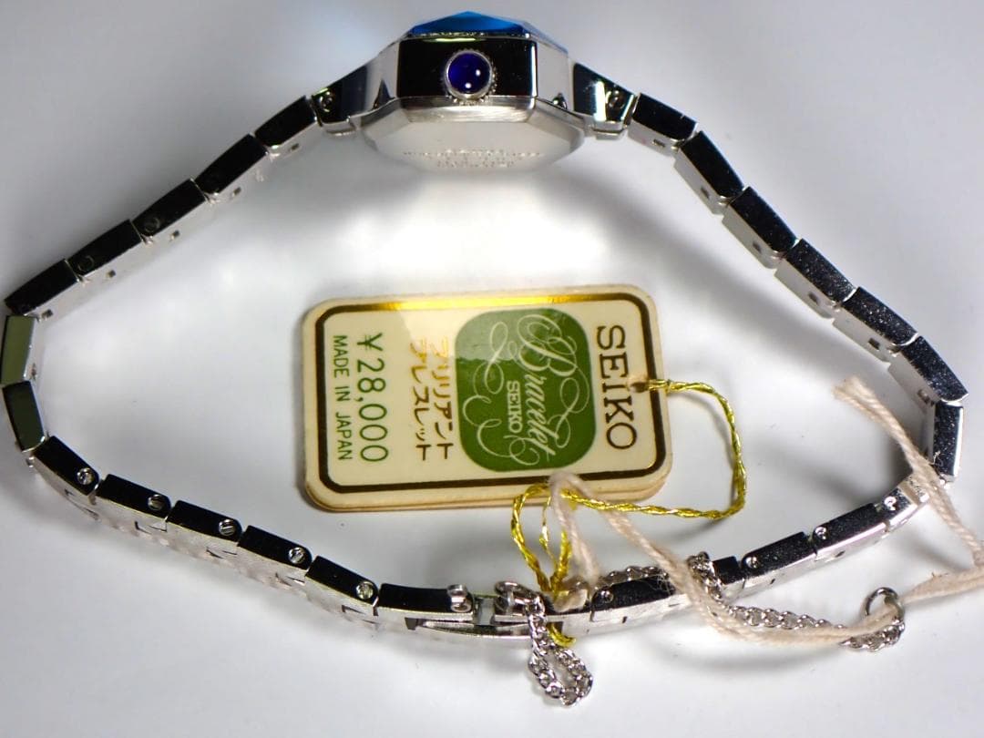 未使用デッド　セイコースペシャル　23石　ブリリアントブルーカットガラス　手巻き