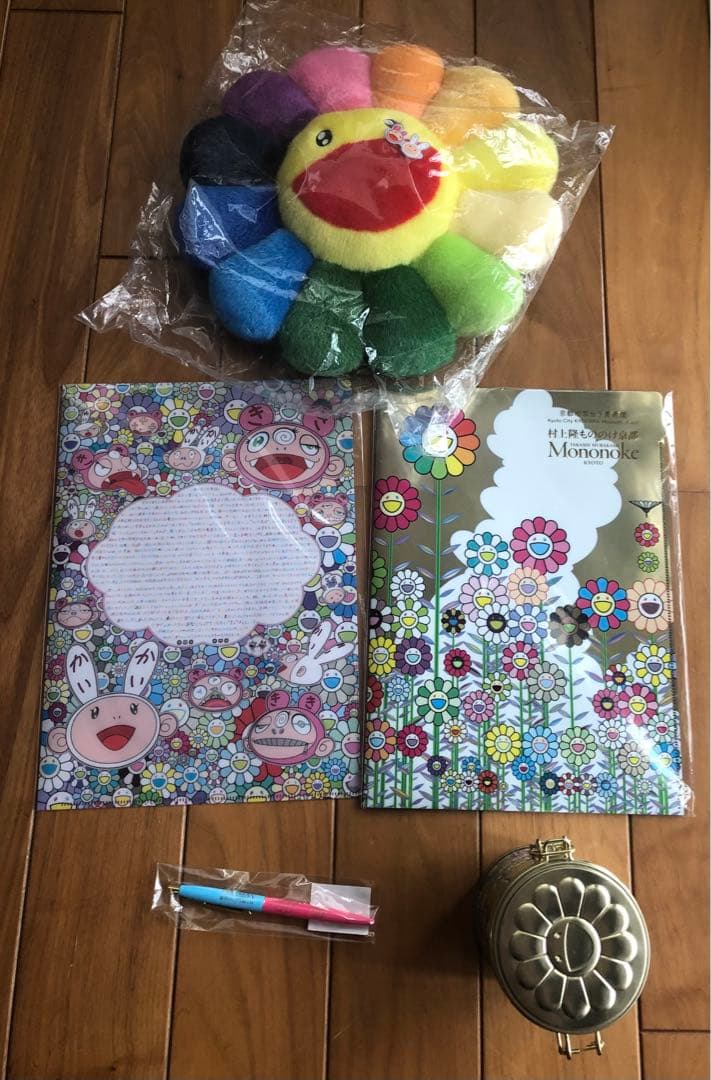 【新品】村上隆 お花クッション レインボー ミニ カイカイキキ