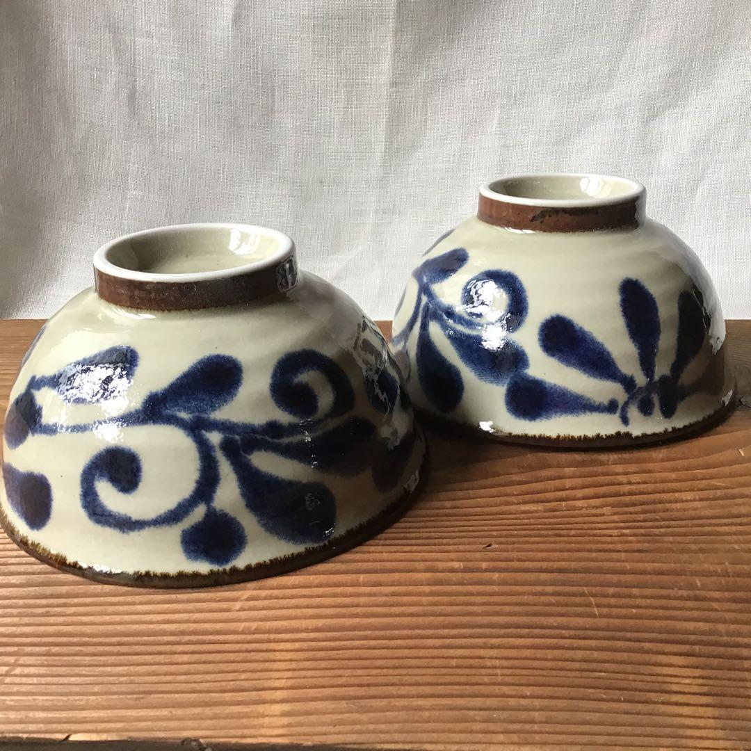 ☘️merci☘️です。新品美濃焼　琉球瑠璃唐草麺鉢　うどん丼10枚セット他