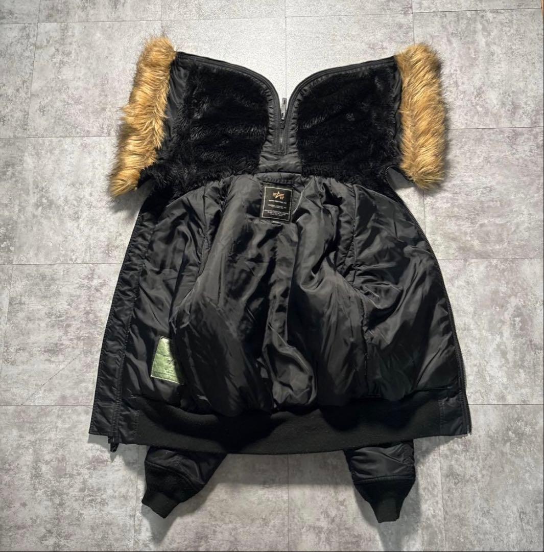 alpha n2b short flight jacket 短丈　ブラック　黒