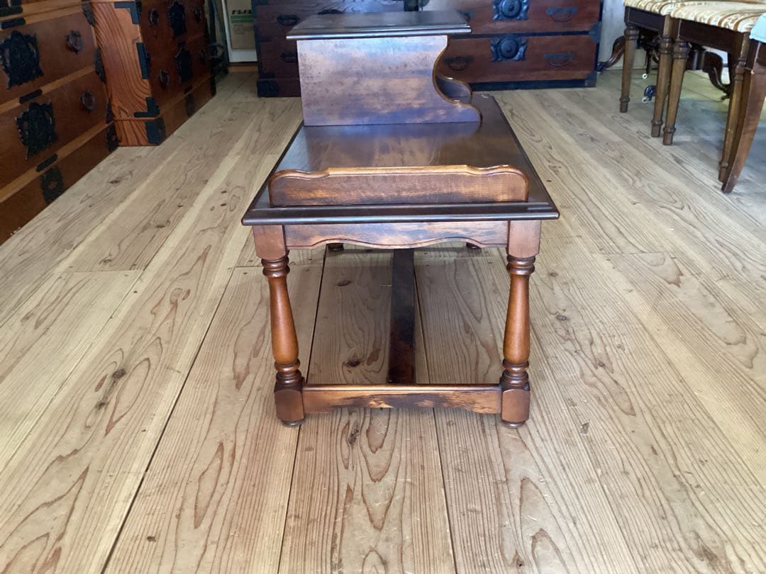 カリモク家具　木製　テレフォンベンチ　電話台