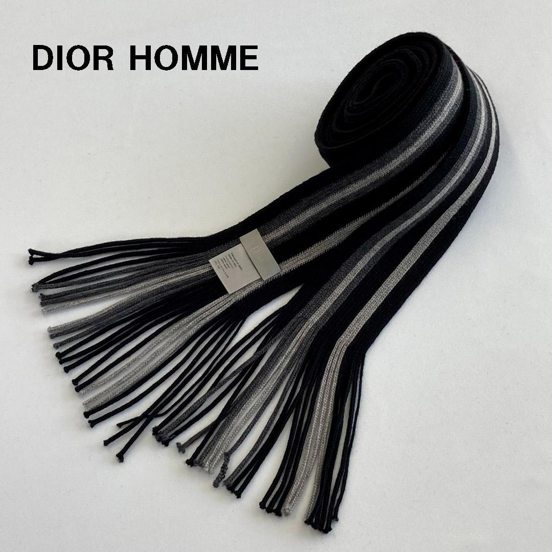 Dior Homme ディオールオム エディ期 スーパーロングストライプマフラー