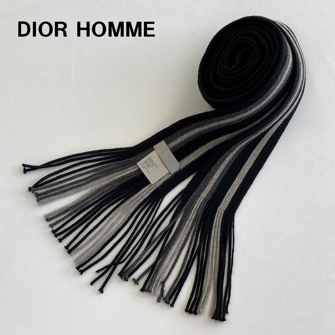 Dior Homme ディオールオム エディ期 スーパーロングストライプマフラー