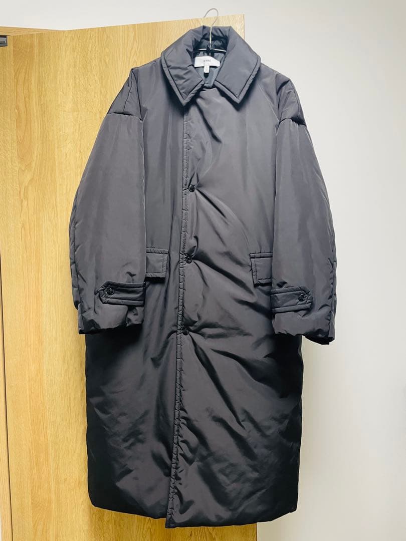 HYKE中綿ロングコート　ブラック