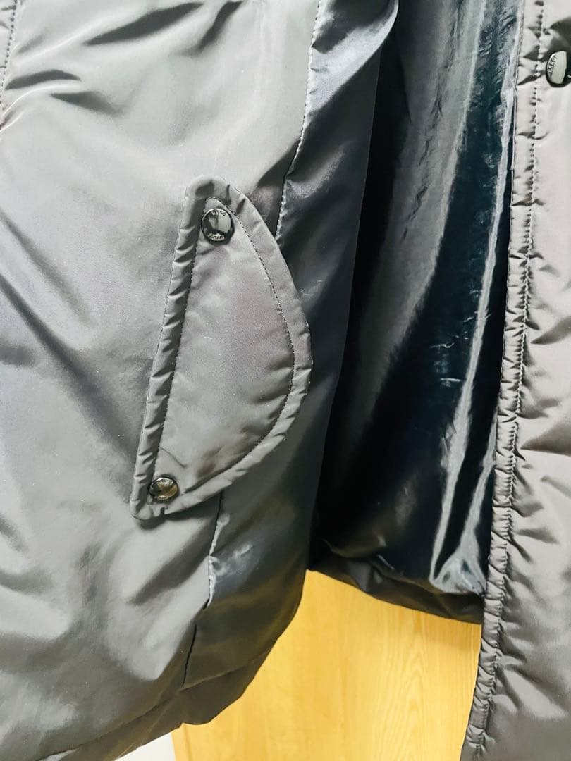 HYKE中綿ロングコート　ブラック